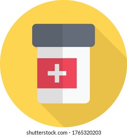 Medizin, Vektorflachfarbensymbol