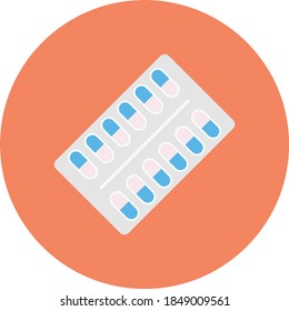 medicine vector flat colour icon 