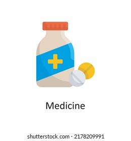 Medicine vector flat Icon Design illustration. Medical Symbol on White background EPS 10 File