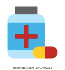 Medizin Vektor-Flachbild-Symbol für persönliche und kommerzielle Nutzung.
