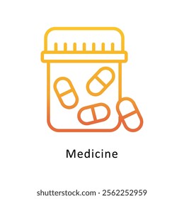 Medicine Vector Gradient Icon. Eps File 10