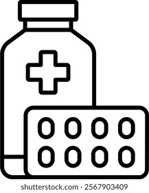 Medicine vector icon. Can be used for printing, mobile and web applications.