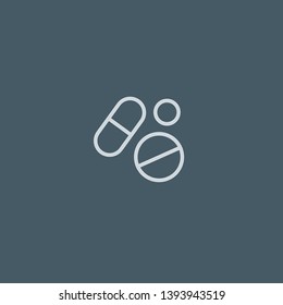 Medicine vector icon. Medicine concept stroke symbol design. Thin graphic elements vector illustration, outline pattern for your web site design, logo, UI. EPS 10.