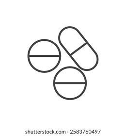 Medicine vector icon isolated in black line