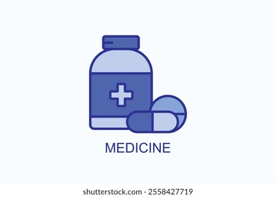 Medicine vector, icon or logo sign symbol illustration