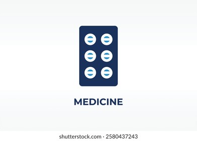MEDICINE vector, icon or logo sign isolated symbol illustration