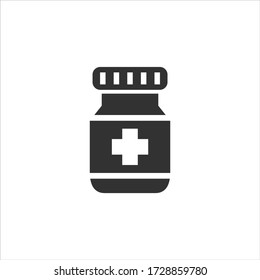 Icono vectorial de la medicina en fondo blanco