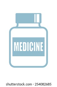 Medicine vector icon on white background