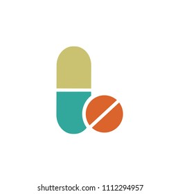 medicine vector icon, pill icon in trendy flat style 