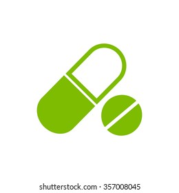 Medicine vector icon pills or tablets, capsules