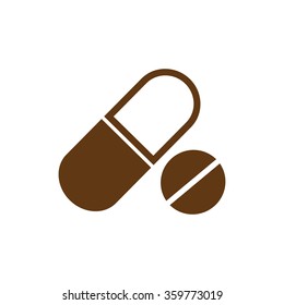 Medicine vector icon pills or tablets, capsules