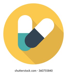 Medicine vector icon pills or tablets, capsules