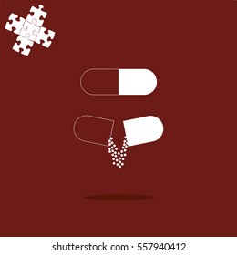 Medicine vector icon pills or tablets, capsules.