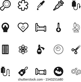 medicine vector icon set such as: flu, nucleus, holiday, ovary, scan, look, tomography, loupe, explore, lupe, ray, thermometer, virus, egg, body, atom, celebration, painkiller, scanner, cell, icons