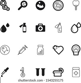medicine vector icon set such as: fluid, case, degree, toxic, flask, anti, pictogram, illness, container, implants, microbes, summer, needle, chemistry, syringe, embryo, unborn, mother, dentistry