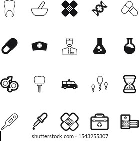 Medicine Vector Icon Set Such As: Outline, Structure, Vehicle, Glassware, Bag, Bandaid, Reproduction, Signs, Construction, Pregnancy, Stem, Mortar, Education, Hygiene, Nurse, Genetic, Therapy