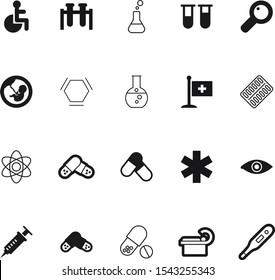 Medicine Vector Icon Set Such As: Eye, Vision, Business, Thermometer, Physics, Sample, Vaccine, Explore, Micro, Bright, Pack, Surrender, Injection, Collection, Help, Work, Person, Body, Handicapped