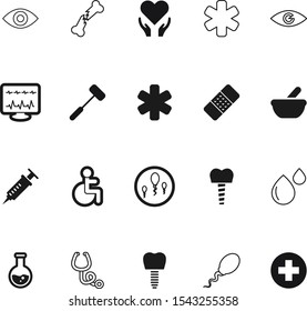 medicine vector icon set such as: watch, sight, study, monitor, handicap, set, wheelchair, spectrum, monitoring, office, bones, drawing, chemistry, experiment, love, eyeball, screen, plaster