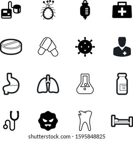 medicine vector icon set such as: shape, green, specialist, art, organism, toothache, dentist, profession, medic, clinician, bottle, drop, smoking, beaker, injection, hygiene, logo, high, gastric