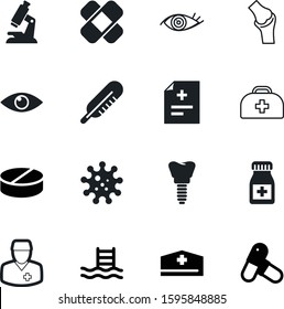 medicine vector icon set such as: surgeon, injury, chest, bag, macro, physician, clothing, wound, practitioner, diagnosis, glass, implantation, people, bandage, accessory, femur, plaster, denture