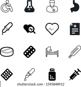 medicine vector icon set such as: data, people, gaster, accessibility, disabled, vaccine, lab, beaker, app, button, wheelchair, measurement, help, specialist, silhouette, logo, scientific, ekg, cold