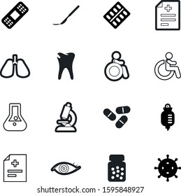 medicine vector icon set such as: bright, eyeball, object, bacteria, erlenmeyer, help, body, web, color, drop, dentist, flask, medication, protection, sharp, dentistry, magnify, sick, tool, tube