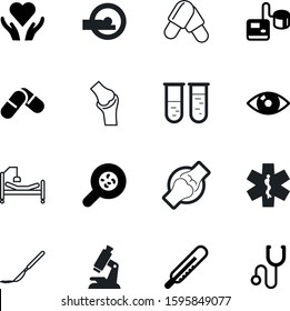 medicine vector icon set such as: trolley, red, magnifying, cell, antibiotic, operation, education, cartoon, ems, radiology, metal, family, diagnosis, scanner, first, lens, heat, star, business