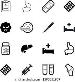 medicine vector icon set such as: operation, chart, graphic, element, instrument, operate, tube, infection, microbe, food, oncology, surgeon, handle, aid, cut, flu, report, collection, shape, pain