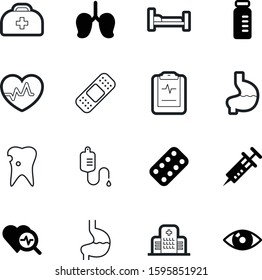 medicine vector icon set such as: cardiac, addiction, blank, trolley, breath, people, wound, find, simple, search, protection, circle, note, enamel, cure, blister, smoking, kit, clipboard, cover