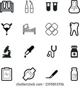 medicine vector icon set such as: dent, development, cure, adhesive, help, diagnosis, company, technology, patch, cover, heartbeat, orthopedic, zoom, cardio, female, aid, tooth, flask, pills, wound