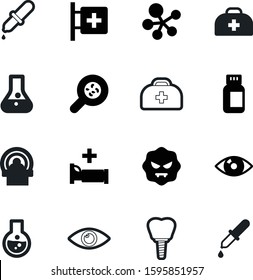 medicine vector icon set such as: person, microbe, drug, bed, office, bacterium, surgery, pharmaceutical, organism, grey, flu, dna, implants, dental, healthcare, micro, prescription, mold