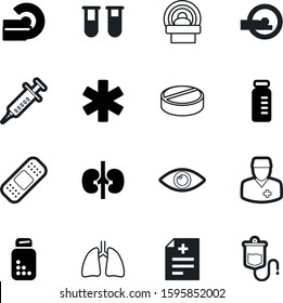 medicine vector icon set such as: ampule, snake, help, vision, laboratory, ambulance, doc, report, analysis, cover, red, blood, cardiology, color, pulmonary, profession, stethoscope, syringe