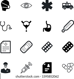 medicine vector icon set such as: urine, light, breathing, warm, business, addiction, caduceus, weather, specialist, science, bandage, injection, system, help, sick, view, chemistry, star