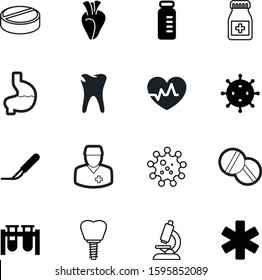 medicine vector icon set such as: concept, man, heart, cross, implantation, scalpel, cut, microscopic, education, monitor, simple, root, ekg, sick, nursing, lens, steel, love, blood, aid, pharmacist