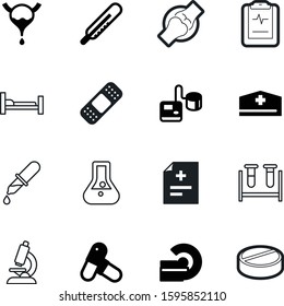 medicine vector icon set such as: chemical, plaster, sample, nurse, dropper, collection, micro, magnify, scan, patella, injury, blue, heat, machine, clipboard, high, diagnosis, heal, start