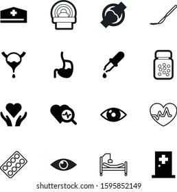 medicine vector icon set such as: blade, life, eyeball, knife, stomach, ecg, ct, blue, food, charity, airport, nursing, monitor, orthopedic, magnifying, femur, family, liquid, sick, skeleton, scalpel