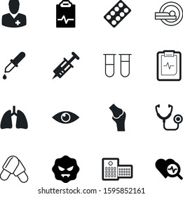 medicine vector icon set such as: pictogram, view, building, long, dropper, specimen, vaccine, ct, collection, machine, specialist, lung, knee, note, dating, liquid, leg, clinician, flu, aid