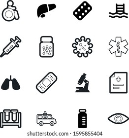 medicine vector icon set such as: bandage, handicap, food, vials, vehicle, disability, emblem, optical, pills, staff, data, collection, adhesive, enlarge, technology, caduceus, school, digestive