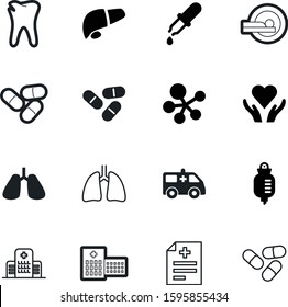 medicine vector icon set such as: package, ray, diagnostic, instrument, family, service, internal, counter, caring, laboratory, diagnosis, model, oral, oncology, rescue, rubber, molecule, color