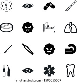 medicine vector icon set such as: ampule, enamel, test, dentistry, scan, vaccination, therapy, resonance, dental, lungs, vaccine, eyebrow, dentist, disease, round, breath, medicament, caries