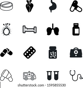 medicine vector icon set such as: pack, kit, flu, smoking, cell, professional, lung, tube, clinical, glass, first, research, object, vehicle, liver, life, cardiology, internal, shape, breath, chest