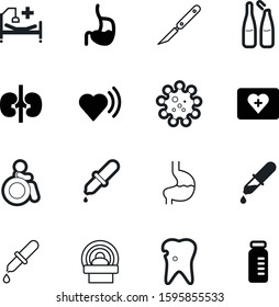 Medicine Vector Icon Set Such As: Microbiology, Surgical, Metal, Cardiogram, Tooth, Style, People, Trolley, Oral, Parking, Dent, Room, Tool, Operation, Monitor, Silhouette, Scan, Toothache, Injury