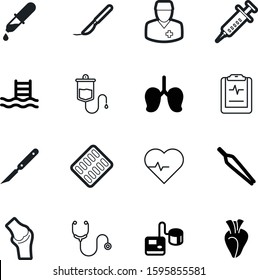 medicine vector icon set such as: orthopedic, icons, beat, diagnosis, strip, leg, people, blue, electrocardiogram, love, knee, patella, pulmonary, aspirin, person, web, eyedropper, blister, iv