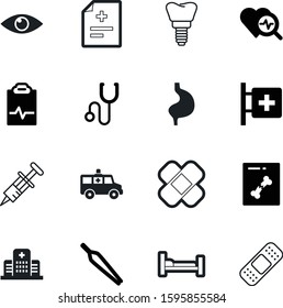 medicine vector icon set such as: cardiogram, light, needle, structure, digestive, bright, dental, construction, rescue, eyebrow, people, data, exterior, checkup, x-ray, magnifying, find