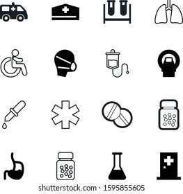 medicine vector icon set such as: emblem, surgeon, star, style, counter, label, eye, bag, caduceus, droplet, caregiver, dropper, pulmonary, chemotherapy, man, service, rescue, drip, parking