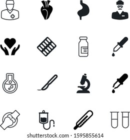 medicine vector icon set such as: heart, surgical, sample, scalpel, family, phial, strip, joint, eyedropper, serum, zoom, orthopedic, charity, palm, cut, sharp, plasma, surgery, biotechnology