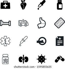 medicine vector icon set such as: staff, pharmacology, emblem, microbiology, report, star, stomach, microscopic, service, physiology, bacteria, technology, disease, ct, machine, room, analysis