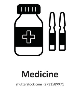 Medizin-Vektorsymbol, das leicht geändert oder bearbeitet werden kann

