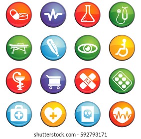 medicine vector icons for user interface design