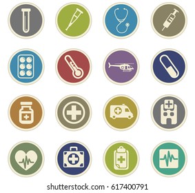medicine vector icons for user interface design